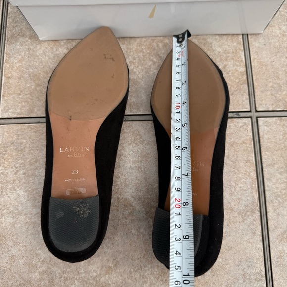 Lanvin en Bleu Women's Black Suede Shoes - Picture 14 of 16